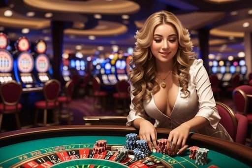 Dealer Speed Roulette di studio slot jitu memutar roda saat pemain menempatkan taruhan